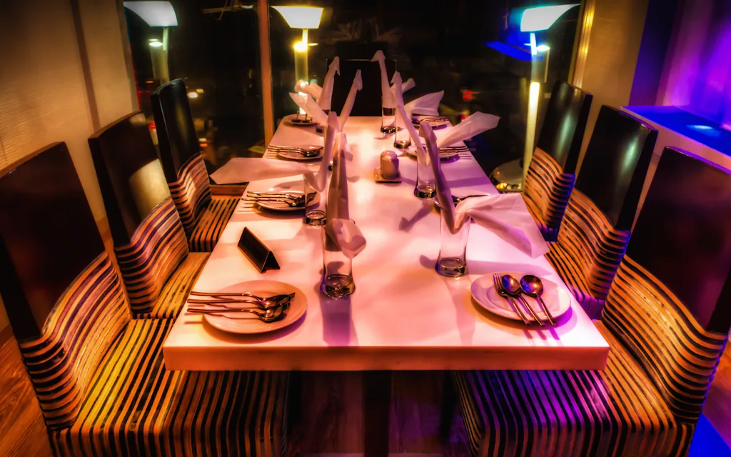 Editorial steakhouse image illustrating the dining theme